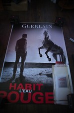 GUERLAIN ✯ HABIT ROUGE Large French Vintage Advertising Poster Original 2000's
