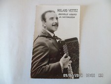 CARTE POSTALE ANNEES 60 ROLAND VETTEZ nouvelle vedette de l'accordeon F29