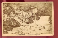 CASCADE DU PARISIEN  PASSERELLE SASSENAGE ISÈRE PHOTO  1880 ANCIENNE