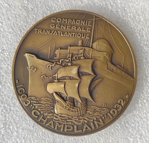 Medaille paquebot champlain - medaille,