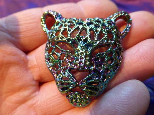 Pendentif panthère laiton - pendentif,