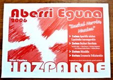 AFFICHE ENTOILE ABERRI EGUNA 2006 HAZPARNE HASPARREN EUSKAL HERRIA NAZIOA BASQUE