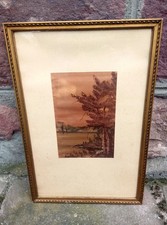 Aquarelle encadrée (cadre