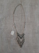 Collier Neuf Noir Blanc Gris
