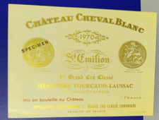 Chateau Cheval Blanc 1970 wine label