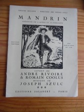 PARTITION  LIVRET OPERETTE