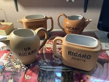 lot 4 pichets carafes ceramique Ricard Anisette Un Ricard TBE 1 Litre