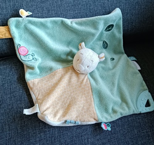 1102 doudou plat ours vert - plat,