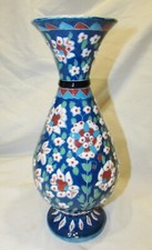 VASE BLEU  en EMAUX style