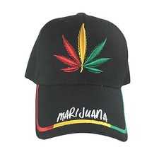 Cannabis Feuille Marijuana Emblème Casquette Baseball Reggae Marley Jamaica