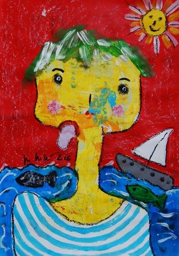 Art brut sur - papier, 42x49,4