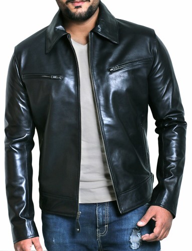 Veste cuir noir - veste,