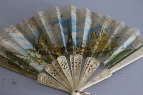 Ancien eventail xixe xxe paris - xxe,