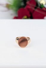 Bague chevalière ovale lisse