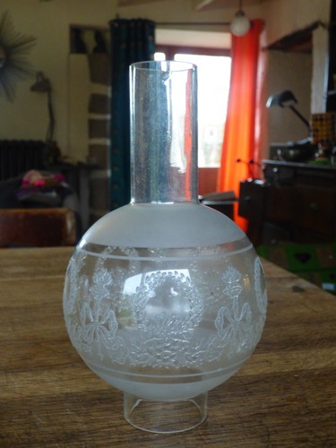 Globe lampe pétrole verre - pétrole,