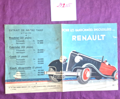 22205 renault cabriolet - /,