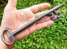 22,1 cm Ancienne Grande Clef du 17ème Siècle, Clé Forgée, Château, Antique key
