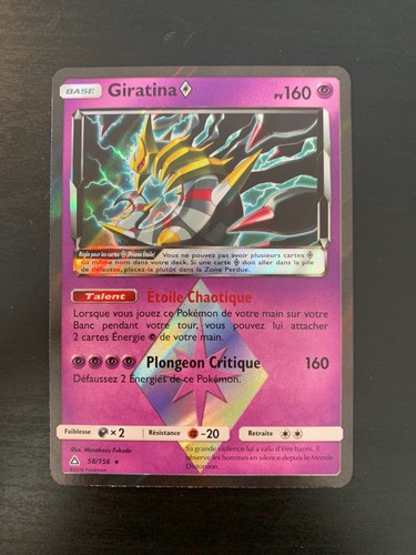 Carte pokémon giratina - pokémon, prisme