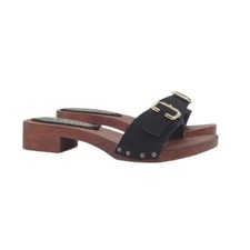 Mules Femme Basses En Bois