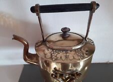 Ancienne bouilloire en cuivre sur support en laiton / Marque PATENT