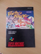 Très Rare Notice Super Nintendo Pocky Et Rocky