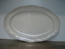 Ancien Plat de service ovale faience blanche Villeroy & Boch 45 cm