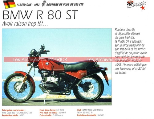 Bmw r80 - r80/st, (