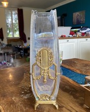 rare ancien Vase Napoleon 3 XIXe cristal bronze style empire Haut Max 28,5 cm