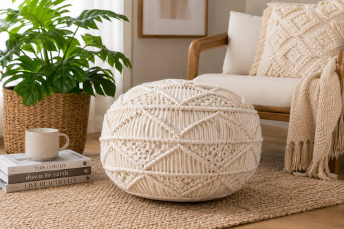 Rustic homes round knitted - rustic,