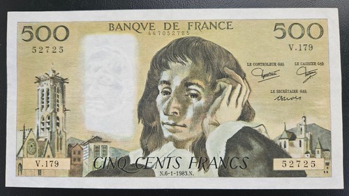 500 francs 1983 v 179 - francs, 6-1-