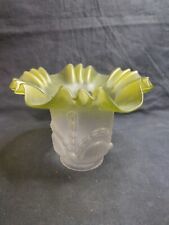 Ancienne tulipe de lampe, lampe à pétrole, lustre en verre