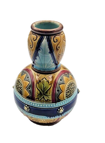 Ancien petit vase barbotine - en,