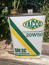 Bidon Huile YACCO SM 3C 5 Litres 20W 50 Loft Indus Ancien Déco Vintage Rare 