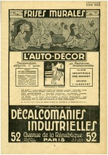 Publicité ancienne frises