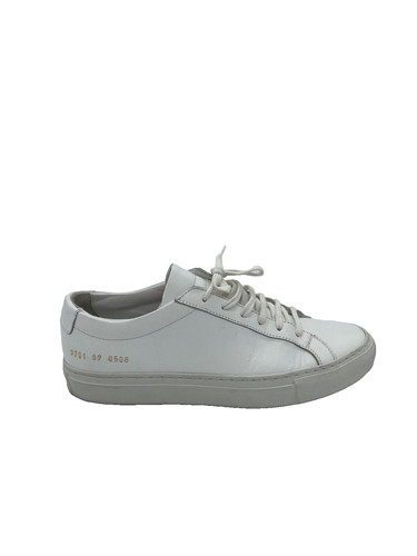 Baskets cuir blanc pour - en,