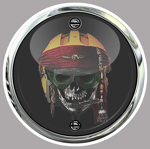 Sticker tete mort pilote - tete,