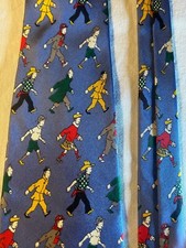 Superbe Cravate Tintin en Soie Parfait État 