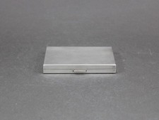 Silverplate cigarette case, Vintage 1950s, French smoking accessory gift