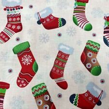 Bas de Noël et flocons de