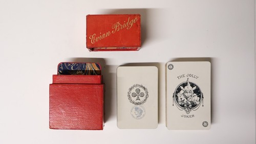 Ancien etui cuir avec - cuir, deux