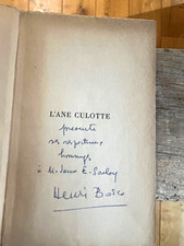 Henri BOSCO : L'ANE CULOTTE NRF REEDITION 1957 ( ORIGINALE DE 1937. ENVOI
