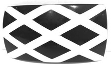Barrette française vintage Alexandre De Paris, pince à cheveux, noir et blanc