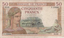 FRANCE - 50 FRANCS CERES TYPE