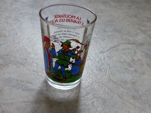 Verre moutarde vintage - verre,