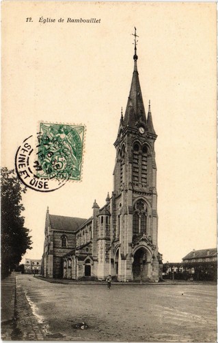 Cpa rambouillet eglise - rambouillet,