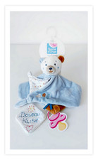 Doudou Plat Rond Ours Blanc