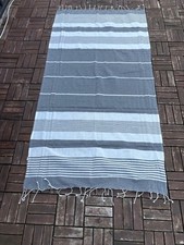 fouta serviette de plage grise 85 x 170 cm