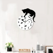 Horloge Chat Créative 3D