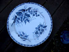 assiette plate ancienne bleue