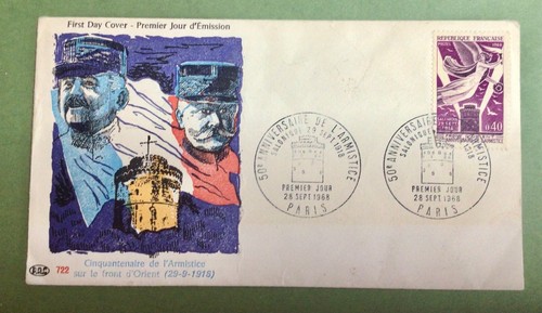 France 1968 enveloppe 1er - france,